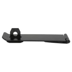 6" Safety Hasp and Staple, Black