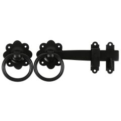 Gate Kit with Ringed Gate Latch, Black