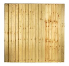 6ft x 6ft Feather Edge Fence Panel, Green Treated