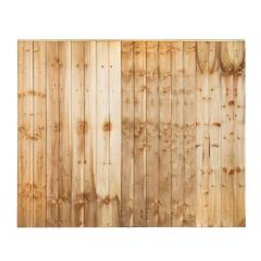 6ft x 5ft Feather Edge Fence Panel, Green Treated