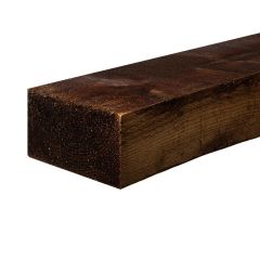 200mm x 100mm (8" x 4") Wooden Sleeper, Brown Treated